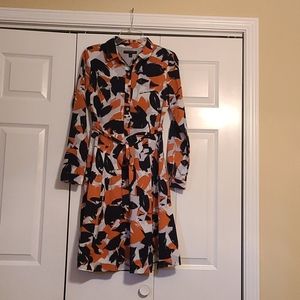 Printed Long-Sleeve Dress